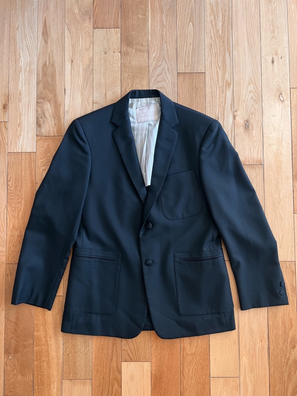 Black Fleece Thom Browne Brooks Brothers Black Blazer 100% Wool Mens Size BB1/38